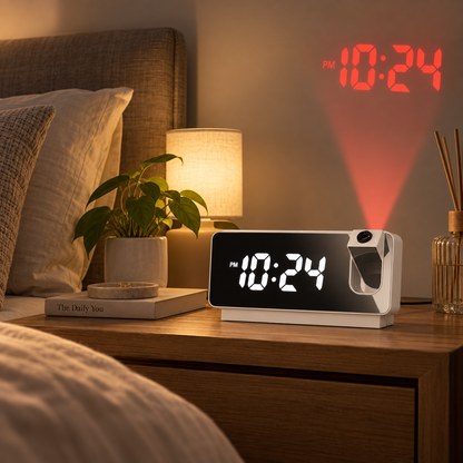 LED Projection Alarm Clock